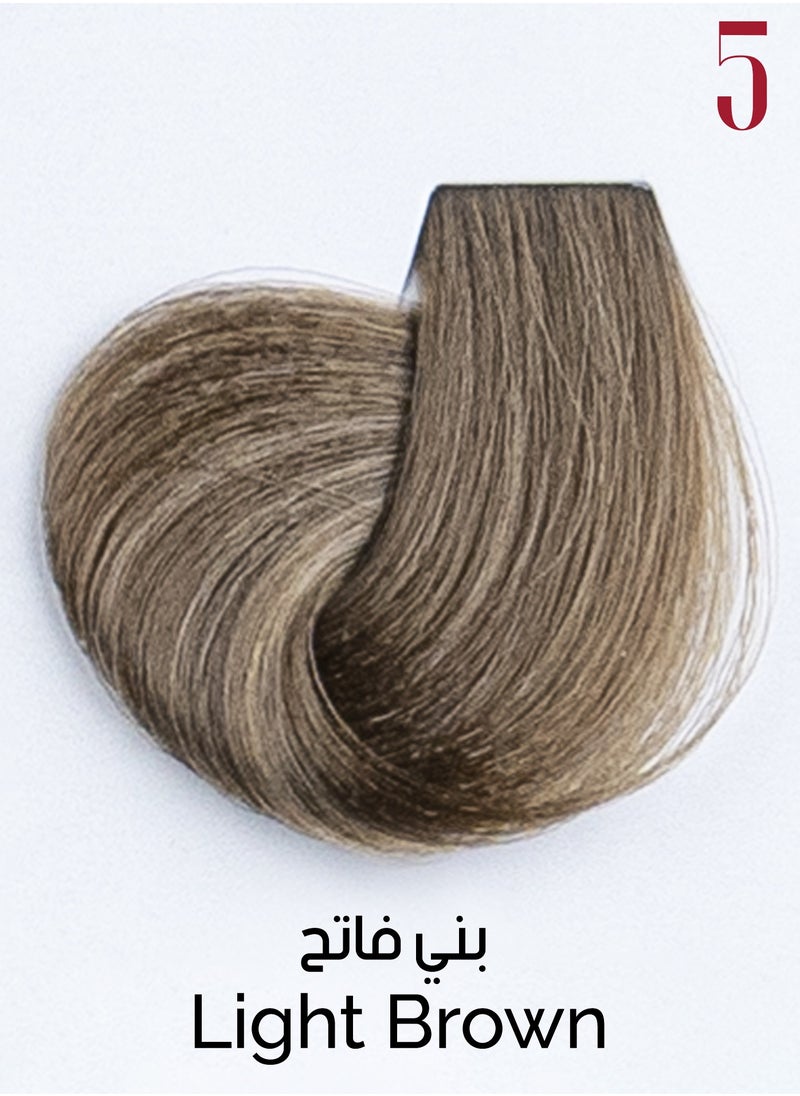 Ve Beauty Care Hair Color Cream 5 Light Brown with Avena Protein 100ML