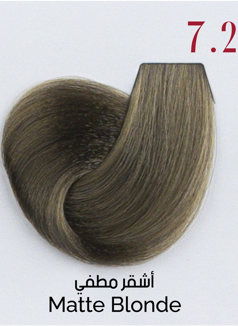 Vë Beauty Care Hair Color Cream 7.2 Matt Blonde with Avena Protein 100ML