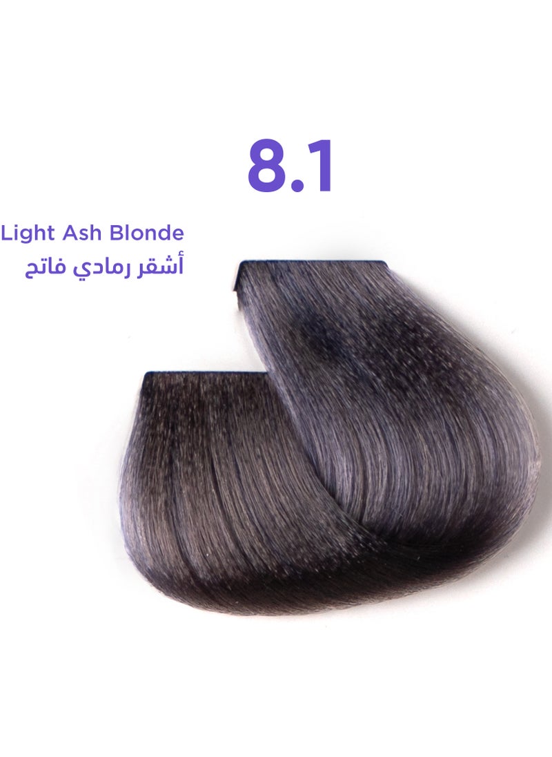 1B Hair Dye Light Ash Blonde 8.1 – Tress Tones Tyrosine-Enriched Permanent Hair Color 100ML | Natural-Looking, Long-Lasting Shine