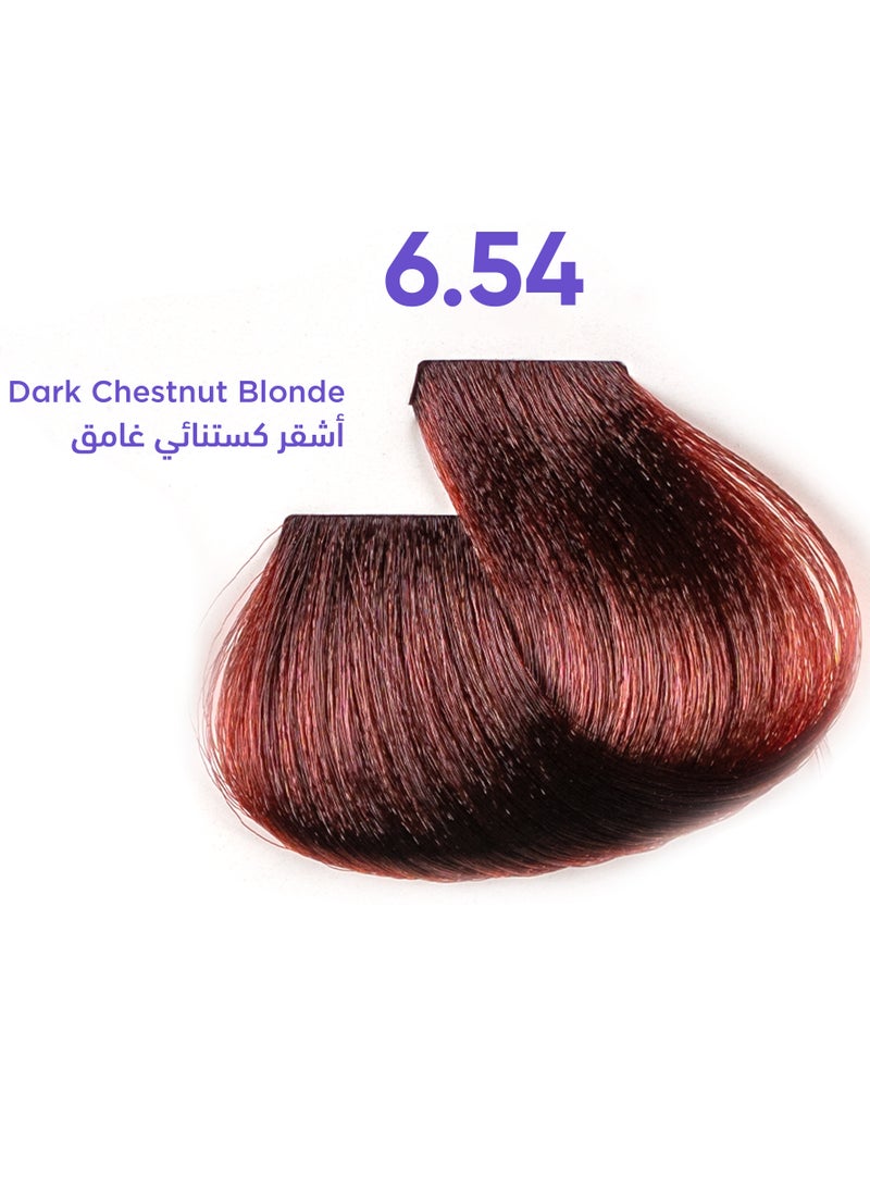 1B Hair Dye Dark Chestnut Blonde Color 6.54 Tress Tones Tyrosine Enriched 100ML Dark