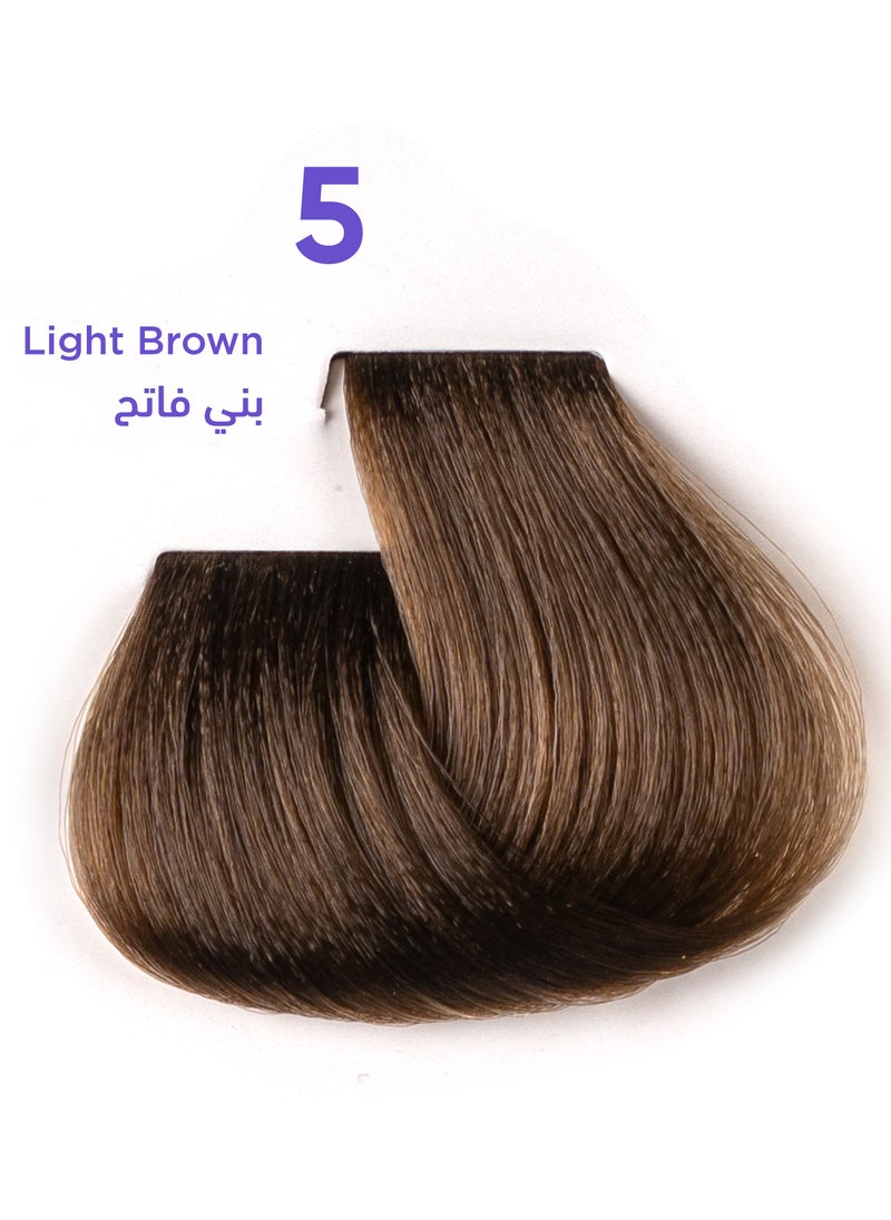 1B Hair Dye Light Brown Color 5 Tress Tones Tyrosine Enriched 100ML