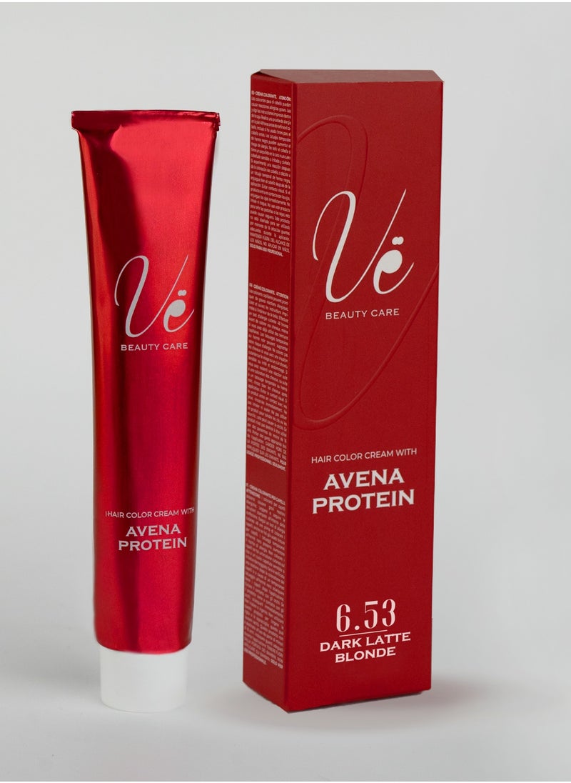 Ve Beauty Care Hair Dye 6.53 Dark Latte Blonde with Avena Protein 100 ML