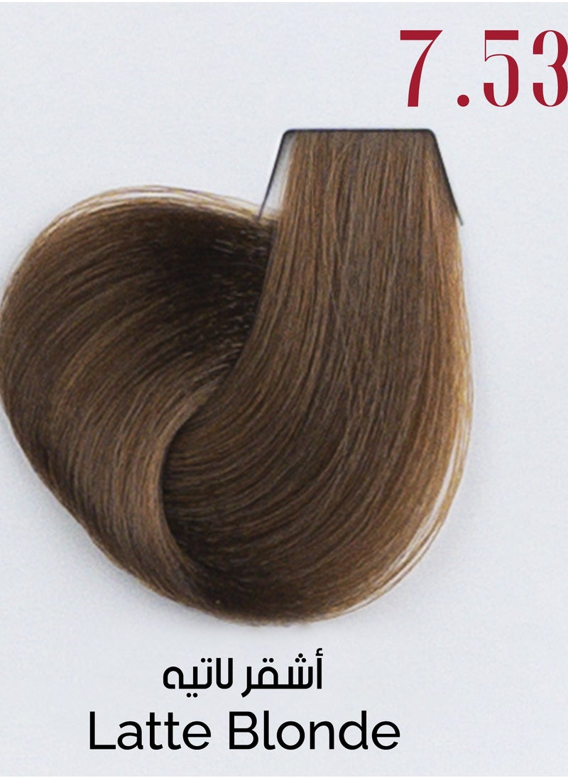 Ve Beauty Care Hair Dye 7.53 Latte Blonde – Nourishing Hair Color with Avena Protein, 100ml