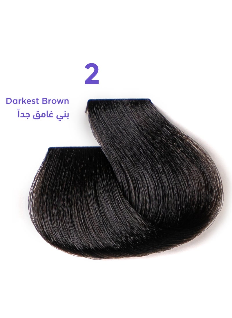 1B Hair Dye Darkest Brown Color 2 Tress Tones Tyrosine Enriched 100ML