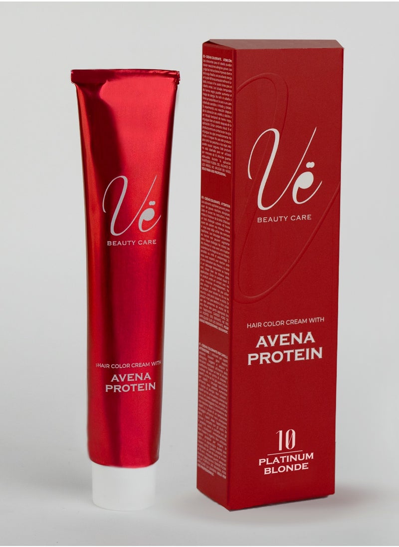 Ve Beauty Care Hair Dye 10 Platinum Blonde with Avena Protein 100 ML