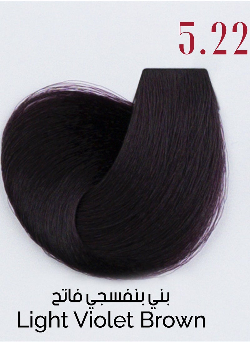 Ve Beauty Care Hair Dye 5.22 Light Violet Brown with Avena Protein 100 ML