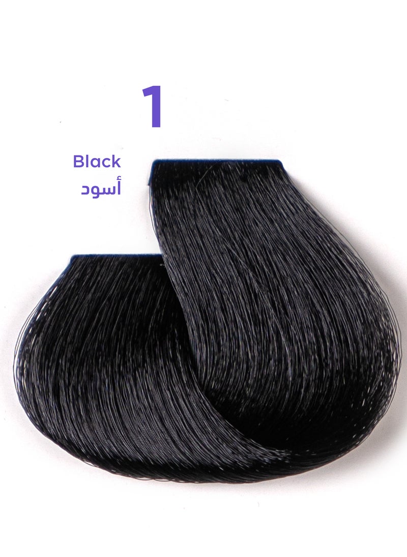 1B Hair Dye Black Color 1 Tress Tones Tyrosine Enriched 100ML