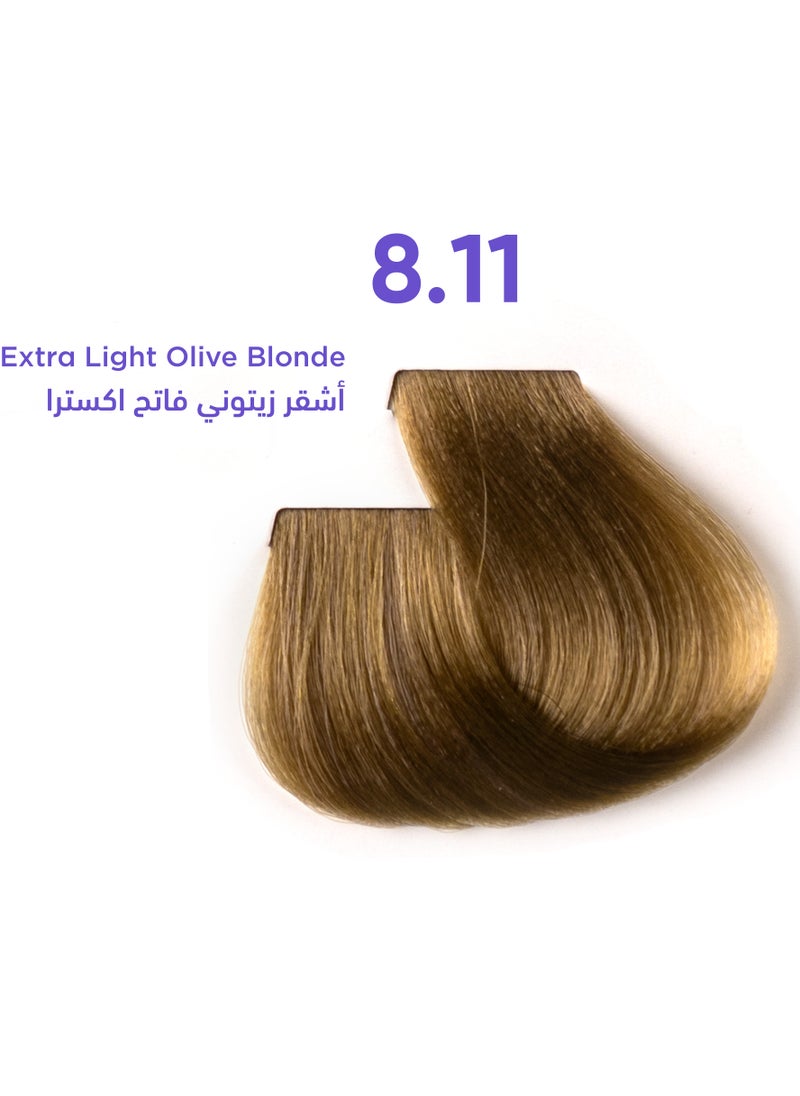 1B Hair Dye Extra Light Olive Blonde Color 8.11 Tress Tones Tyrosine Enriched 100ML