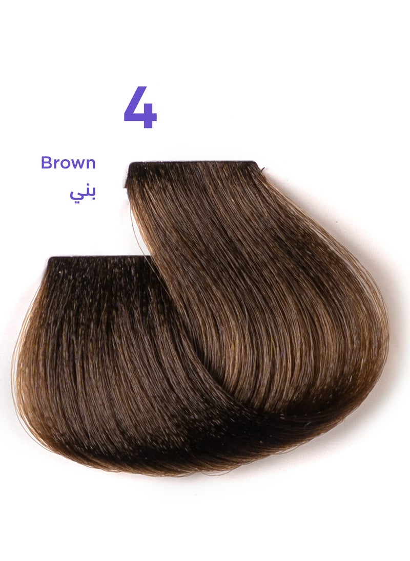 1B Hair Dye Brown Color 4 Tress Tones Tyrosine Enriched 100ML