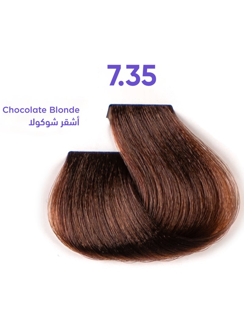 1B Hair Dye Chocolate Blonde Color 7.35 Tress Tones Tyrosine Enriched 100ML