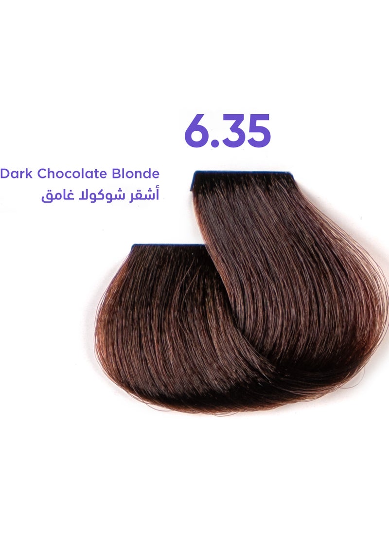 1B Hair Dye Dark Chocolate Blonde Color 6.35 Tress Tones Tyrosine Enriched 100ML