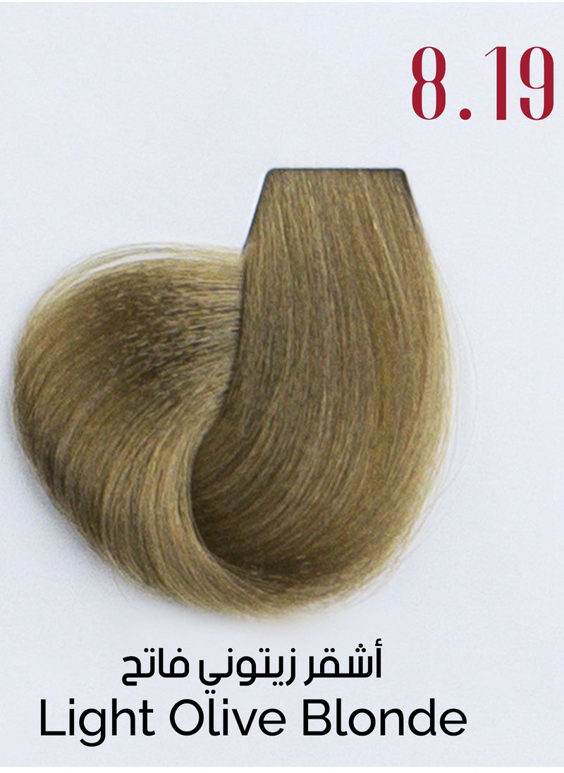 Ve Beauty Care Hair Dye 8.19 Light Olive Blonde with Avena Protein 100 ML