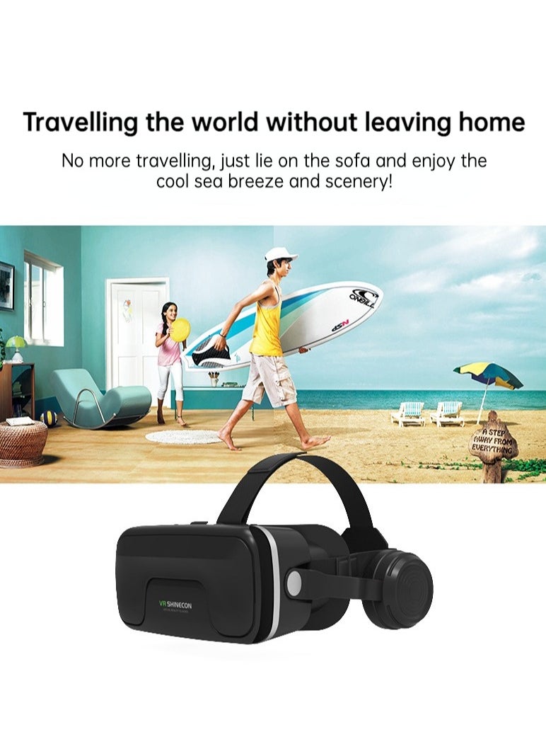 VR 3D Virtual Reality Headset(Support 5.5-7.2 inch mobile phones) with Controller for Movies and Games