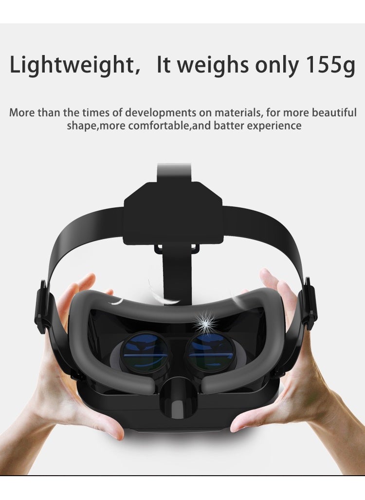 VR 3D Virtual Reality Headset(Support 4.7-7.2 inch mobile phones) with Controller for Movies and Games