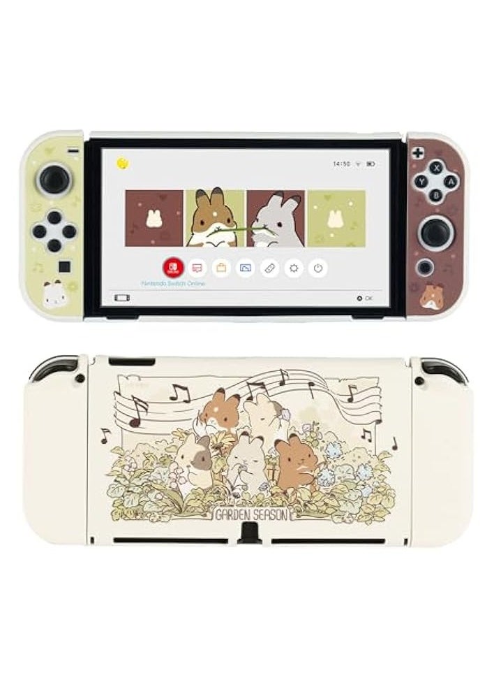 Cute Protective Case for Switch OLED Slim Cover Case Hard PC Protective Shell Compatible with Switch OLED - Team Timothy