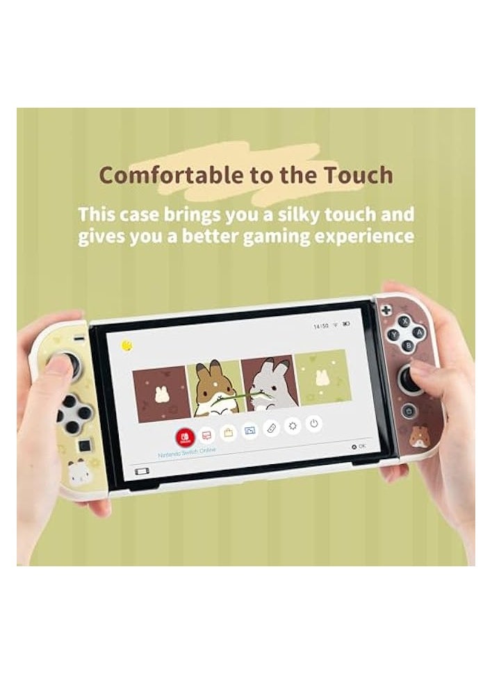 Cute Protective Case for Switch OLED Slim Cover Case Hard PC Protective Shell Compatible with Switch OLED - Team Timothy