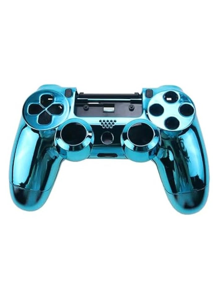 Housing Gaming Controller Shell Chrome Polished Glossy Case Protective Skin Replacement Part (Blue)