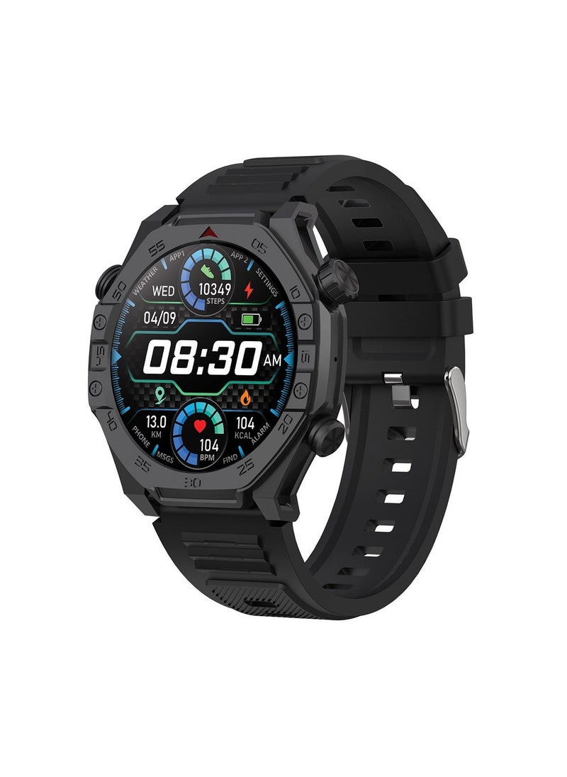 Moxedo Revoltt SmartWatch for Men 1.43” Amoled Screen 100+ Watch Faces 120+ Sports Modes with Camera Control Compatible for Android and iOS Phone - Black