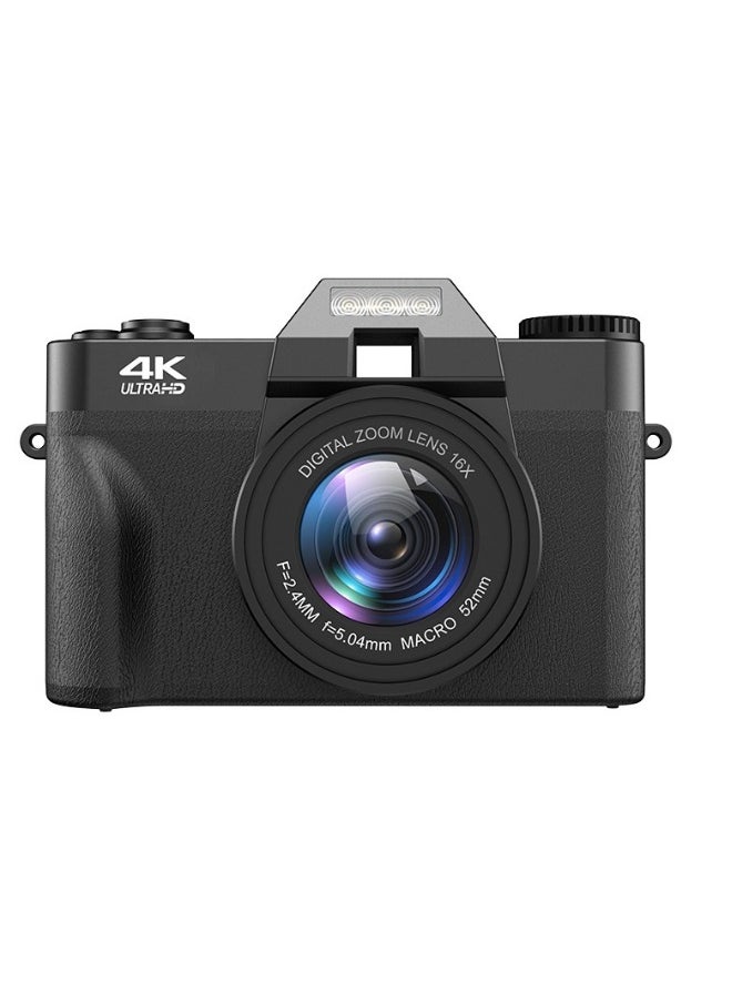 Compact 4K Digital Camera Video Camcorder 48MP 3Inch IPS Screen Auto Focus 16X Zoom with 32G Memory Card