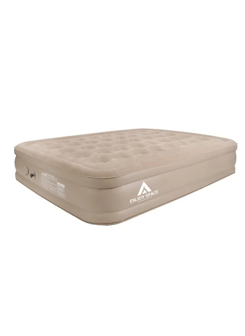 Elevated Outdoor Air Mattress - Single and Double Sizes, Automatic Inflatable Cushion for Beach, Camping, and Tent Relaxation