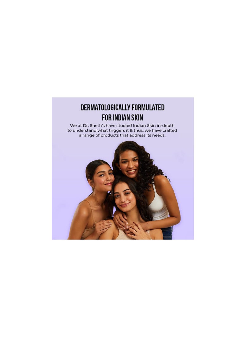 Dr. Sheth's Ceramide & Vitamin C Sunscreen |SPF 50+ Pa+++|Bright Skin, Healthy Glow|Non-Greasy, Quick-Absorbing|No White Cast Protection|Women & Men|All Skin Types, 80G