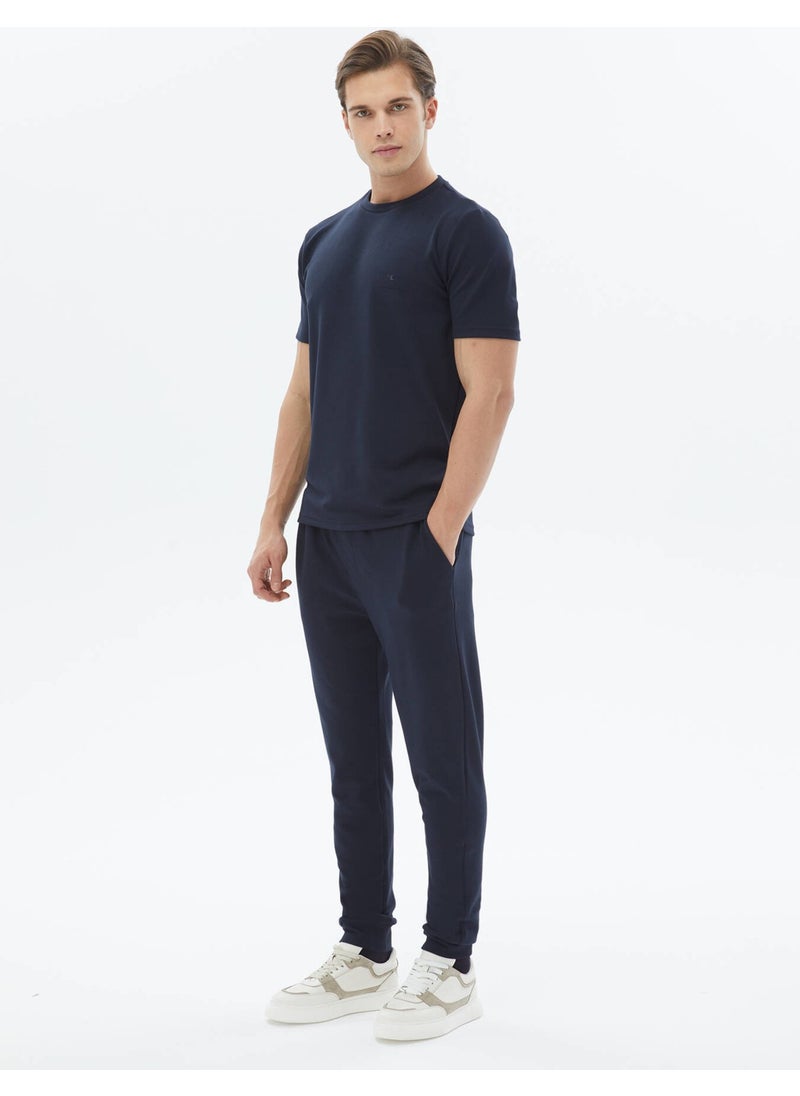 Navy Blue Plain Crew Neck T-Shirt