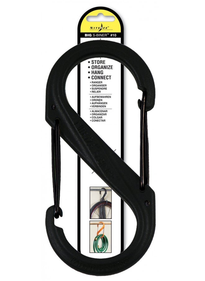 Nite Ize Size SBP10-03-01 Big S-Biner Plastic Carabiner 10, Black, Color
