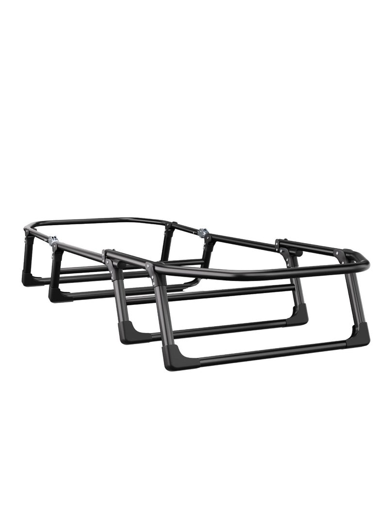 Foldable Camping Bed with Storage Pockets / High-Quality Material / Easy to Carry / Outdoor / Travel - Grey