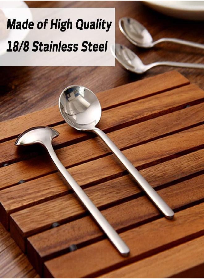 Pack of 8, Stainless Steel Espresso Spoons, findTop Mini Teaspoons Set for Coffee British Tea Dessert Cake Ice Cream Cappuccino, 5.3 Inch