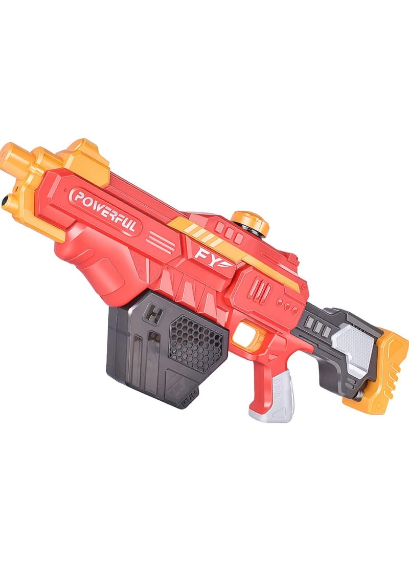 Electric Water Gun - Range 32 FT, High Capacity Automatic Water Gun, Summer Outdoor Beach and Pool Party Water Guns Toy for Kids Adults (Red+680CC)