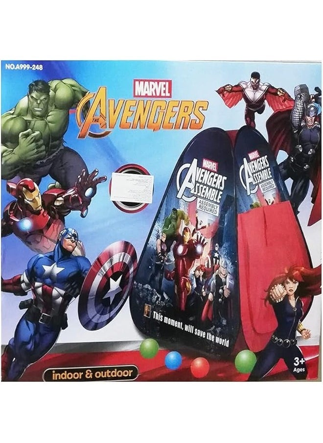 Marvel Adventure Play Tent Kids Pop-Up Tent with Superhero Designs Indoor & Outdoor Play Tent for Boys and Girls