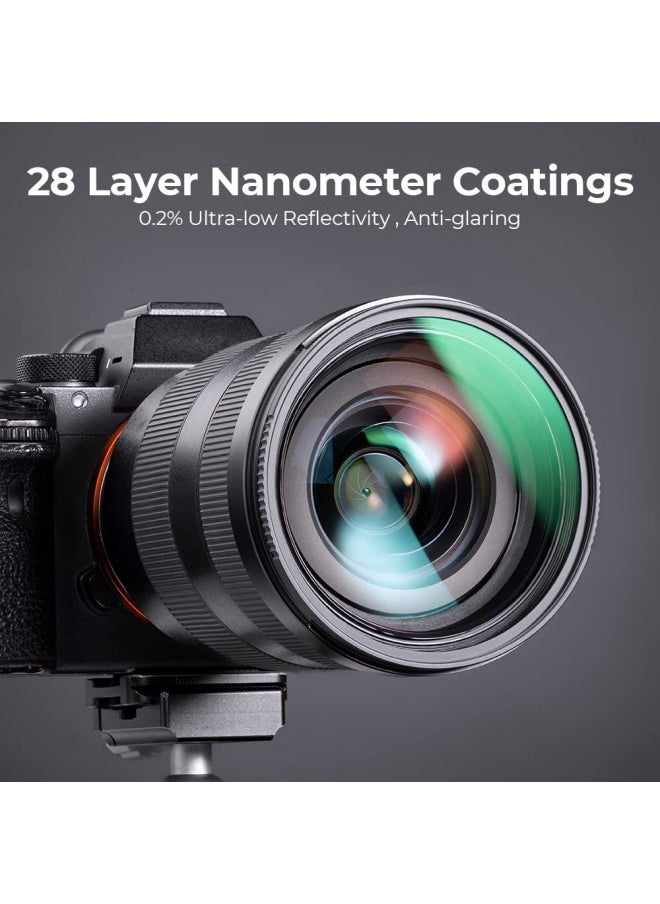 K&F Concept 49mm MC UV Protection Filter with 28 Multi-Layer Coatings HD/Hydrophobic/Scratch Resistant Ultra-Slim UV Filter for 49mm Camera Lens (Nano-X Series)