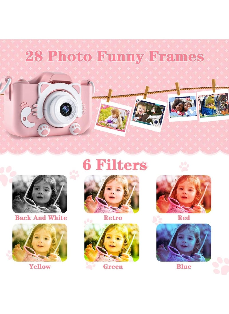 Kids Digital Camera with 32GB SD Card–Capture Every Moment with This Fun, Durable, and Easy-to-Use Camera for Boys and Girls Ages 4-12, Perfect Gift for Birthdays, Holidays, and Christmas