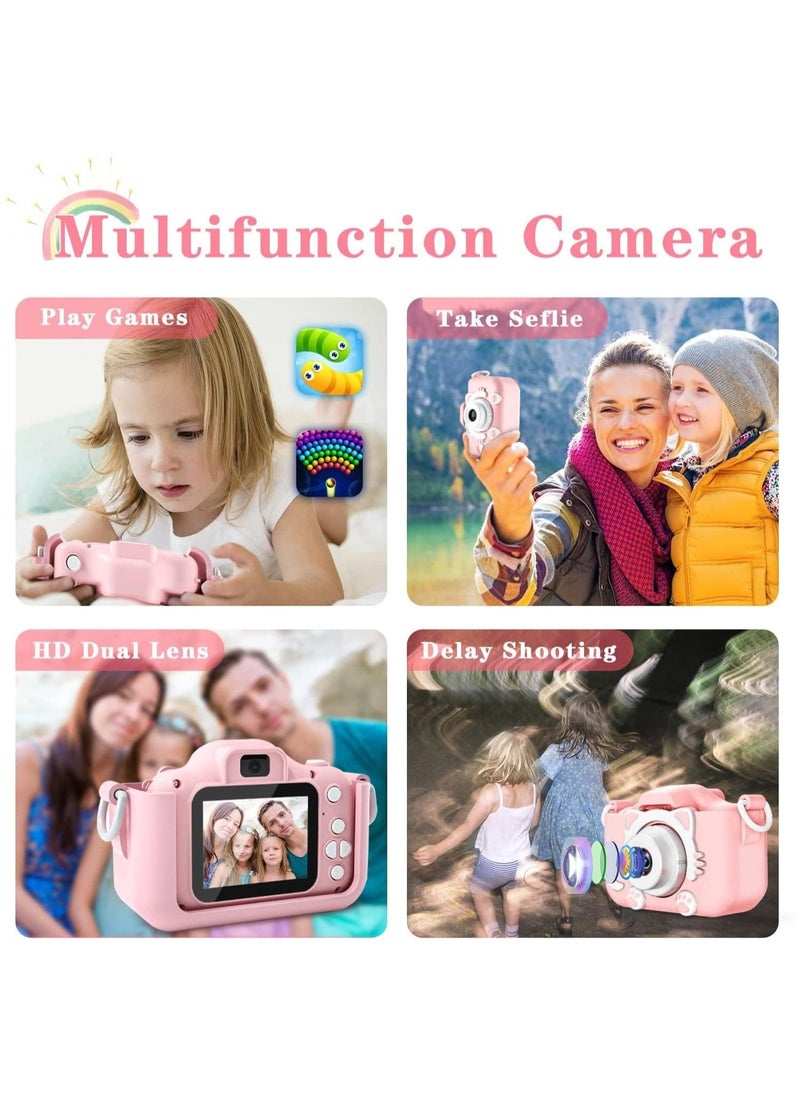 Kids Digital Camera with 32GB SD Card–Capture Every Moment with This Fun, Durable, and Easy-to-Use Camera for Boys and Girls Ages 4-12, Perfect Gift for Birthdays, Holidays, and Christmas