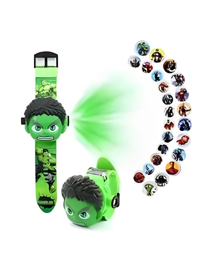 Cartoon Projection Watch for Kids Fun LED Kids Watch with Cartoon Characters Projection Perfect Gift for Boys & Girls