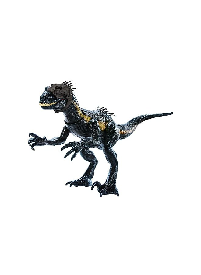 Mattel Jurassic World Track N Attack Indoraptor Dinosaur Figure with Tracking Gear & 3 Attack Features, Plus Downloadable App & AR