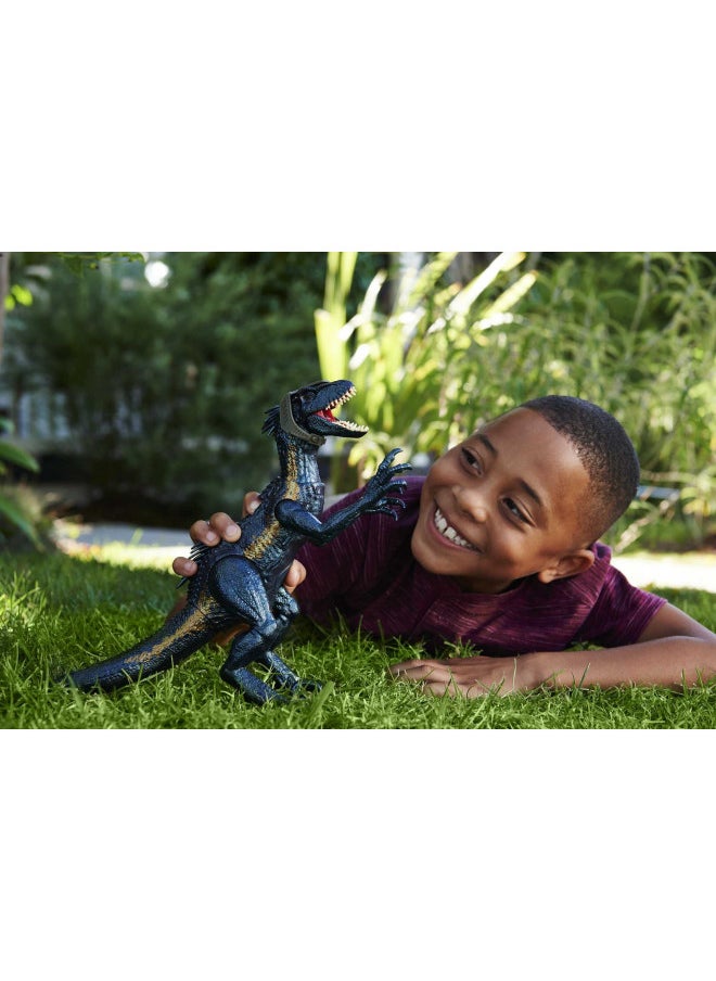 Mattel Jurassic World Track N Attack Indoraptor Dinosaur Figure with Tracking Gear & 3 Attack Features, Plus Downloadable App & AR