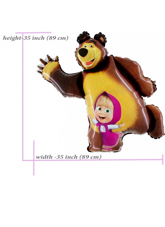 Masha and the Bear Super Shape Figure of Masha Balloon Party Supplies 35 inch