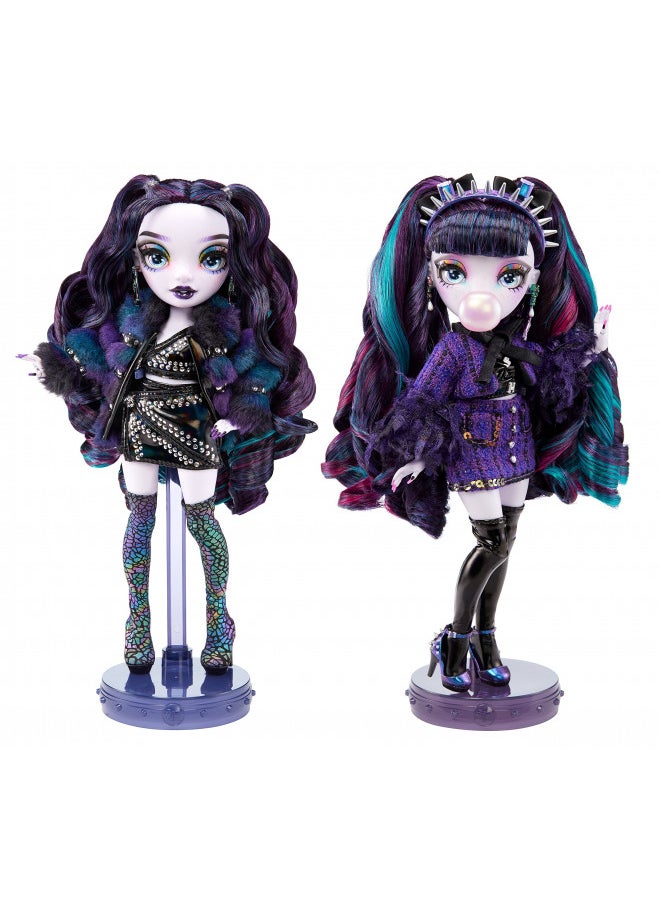 Rainbow High Shadow High Special Edition Twins- 2-Pack Fashion Doll. Purple & Black Designer Outfits with Accessories, Great Gift for Kids 6-12 Years Old & Collectors, Multicolor, 585879