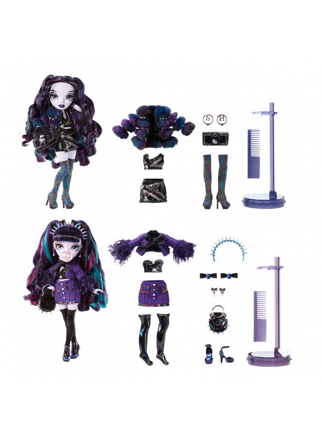 Rainbow High Shadow High Special Edition Twins- 2-Pack Fashion Doll. Purple & Black Designer Outfits with Accessories, Great Gift for Kids 6-12 Years Old & Collectors, Multicolor, 585879