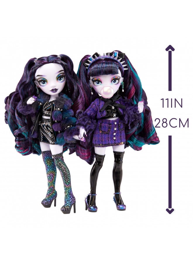 Rainbow High Shadow High Special Edition Twins- 2-Pack Fashion Doll. Purple & Black Designer Outfits with Accessories, Great Gift for Kids 6-12 Years Old & Collectors, Multicolor, 585879