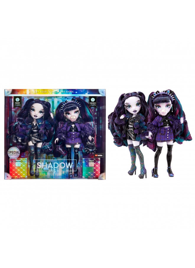 Rainbow High Shadow High Special Edition Twins- 2-Pack Fashion Doll. Purple & Black Designer Outfits with Accessories, Great Gift for Kids 6-12 Years Old & Collectors, Multicolor, 585879