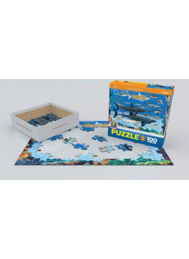 Sharks 100 Piece Jigsaw Puzzle