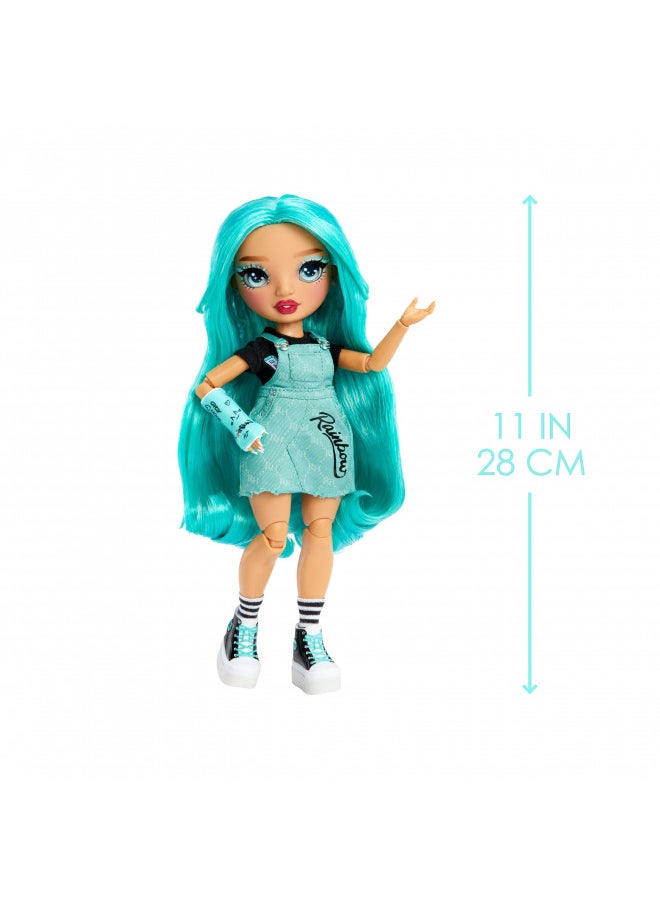 Rainbow High Blu - Blue Fashion Doll in Fashionable Outfit, Wearing a Cast & 10+ Colorful Play Accessories. Gift for Kids 4-12 Years and Collectors