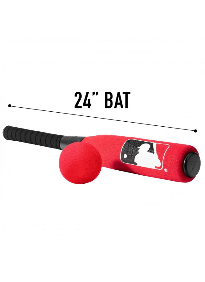 Franklin Sports MLB Kids Foam Baseball Bat + Ball Set - Soft Jumbo Foam Bat + Foam Baseball for Kids + Toddlers - Youth Bat Set - 24 Assorted Colors