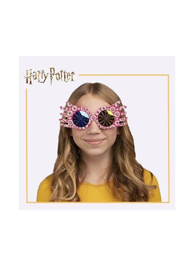 Sun-Staches Official Luna Lovegood Character Sunglasses Novelty Costume Party Favor Sunglasses UV400,Pink