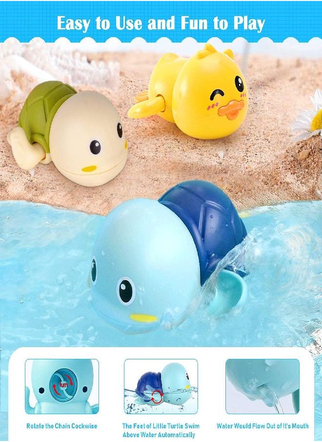 FAYOGOO Bath Toys, 6 Pack Baby Bath Toys for Toddlers 1-3, Floating Wind-up Toys Swimming Pool Games Water Play Set Xmas Gift for Bathtub Shower Infant Toddlers Kids Boys Girls Ages 4-8 Years Old