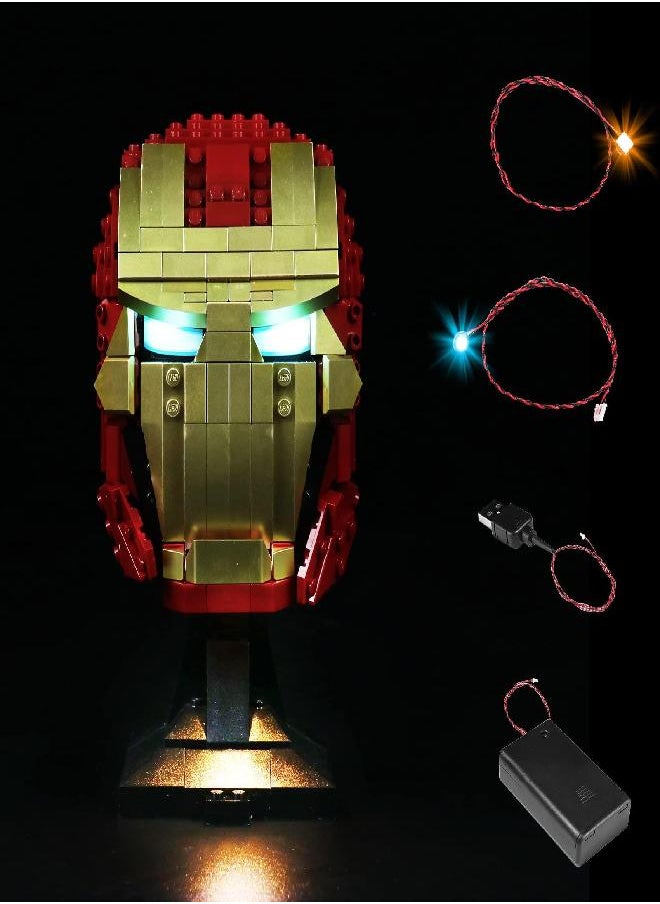 VONADO Light Kit for Lego Iron-Man Helmet 76165 - Lego Sets Not Included, LED Lighting Kit for Avengers Super Heroes Iron Man Helmet