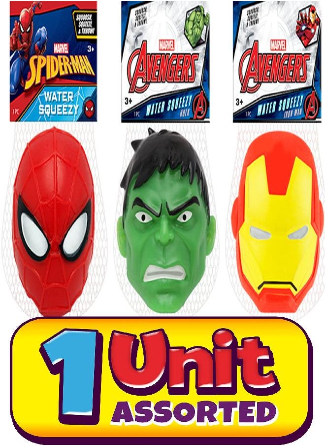 JA-RU Marvel Avengers Stretchy Squishy Stress Ball (1 Ball Assorted) Superheroes Hulk Spiderman & Iron Man Stretchy Fidget Toy Hand Therapy Birthday Toy Supplies for Kids. Stocking Stuffers ABC-6808-1