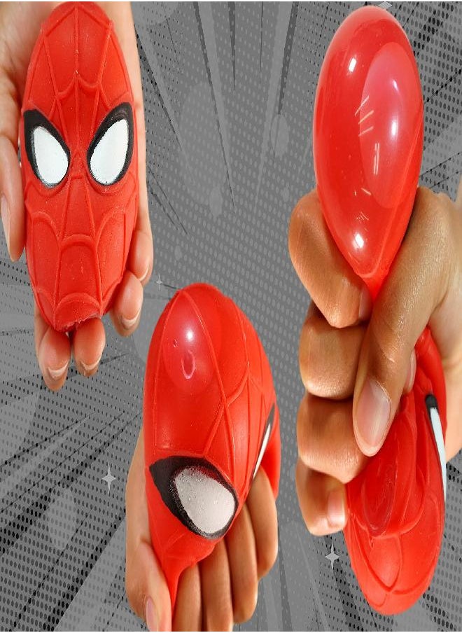 JA-RU Marvel Avengers Stretchy Squishy Stress Ball (1 Ball Assorted) Superheroes Hulk Spiderman & Iron Man Stretchy Fidget Toy Hand Therapy Birthday Toy Supplies for Kids. Stocking Stuffers ABC-6808-1